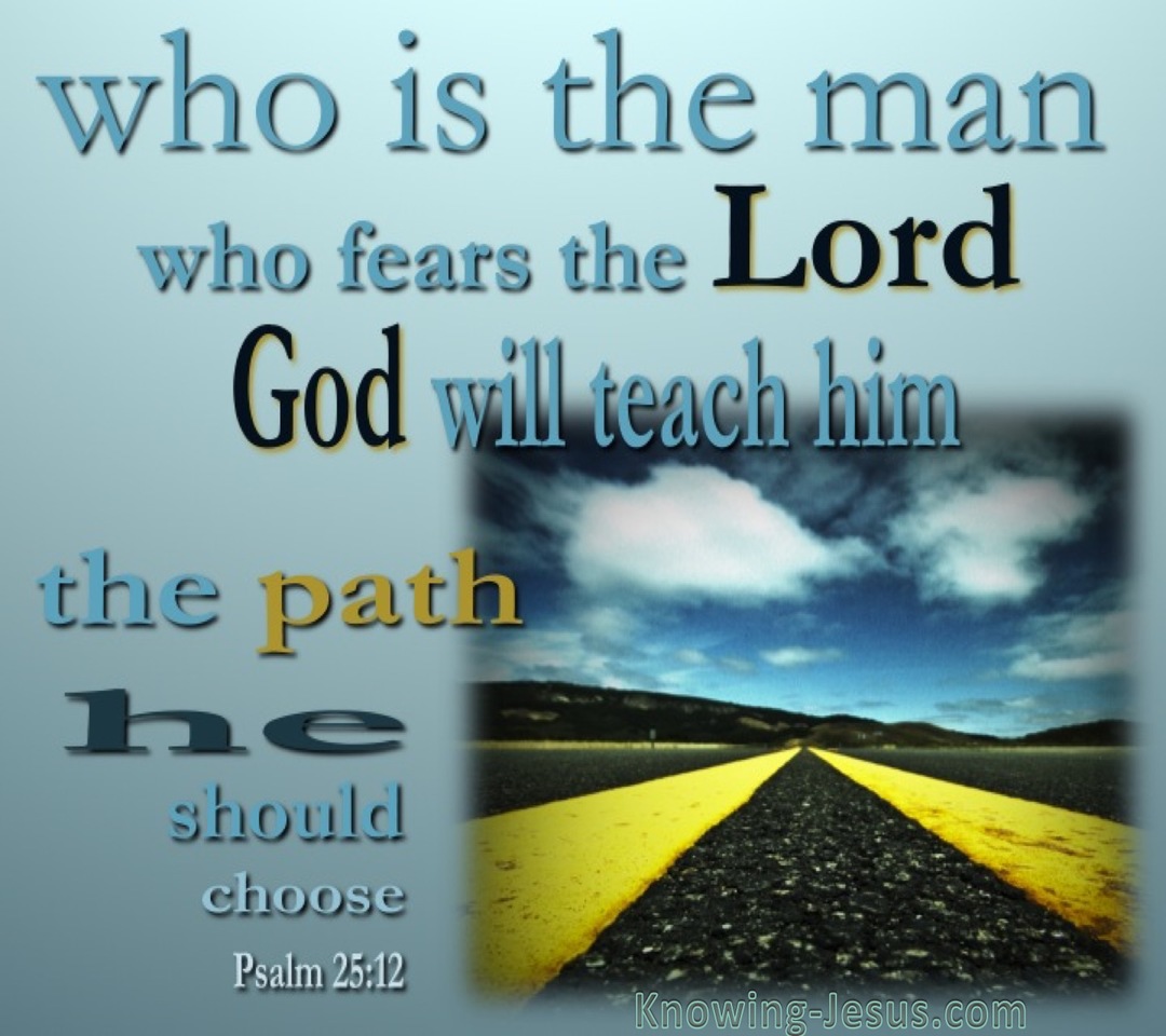 Psalm 25:12 He Who Fears God (aqua)